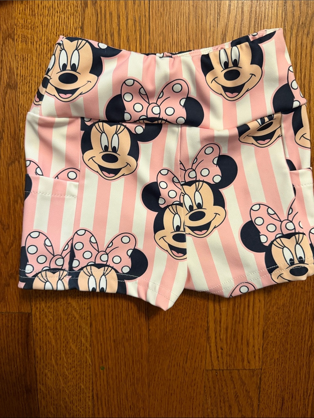 Minnie Mouse Pink Stripe Athletic Ruffle Dress with Shorts - Picture 4 of 5